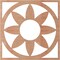 Ekena Millwork Blume Wood Fretwork Pierced Ceiling Medallion, Cherry, 24"OD x 8 3/8"ID x 1/4"T CMWP24X24X0250BLCH - alternate 4